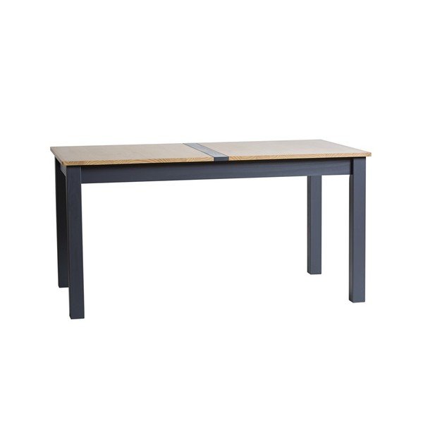 Antracitově šedý rozkládací jídelní stůl z masivního borovicového dřeva Marckeric Jade, 150 x 85 cm-image-1