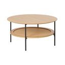 Ümmargune kohvilaud tammepuust naturaalses värvitoonis, läbimõõduga 80 cm Pensacola - Unique Furniture