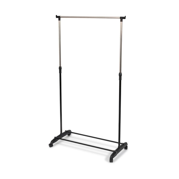 Must/hõbedane riidehoidja 78x165x42 cm – Compactor-image-2