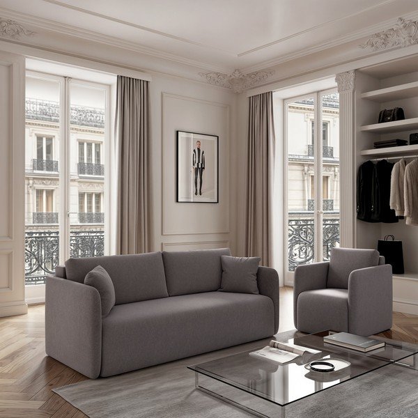 Hall sametist tugitool Chaum - Rodier-image-1