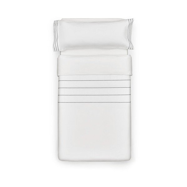 Valge pikendatud puuvillane voodipesu 150x220 cm Cintia - Kave Home