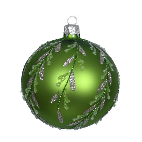 Komplekt 3 rohelisest klaasist jõulukaunistused Forest - Ego Dekor