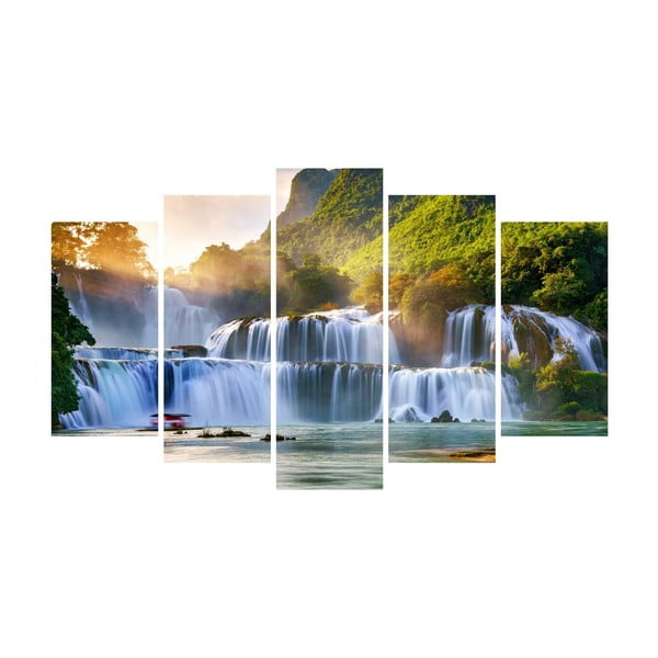 Vícedílný obraz na plátně Waterfall Landscape Canvas