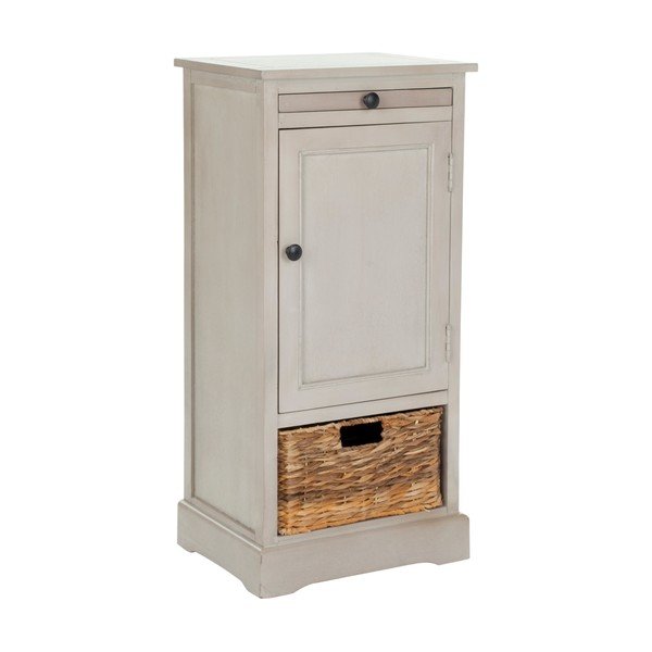 Šedá komoda s ratanovými košíky Safavieh Raven