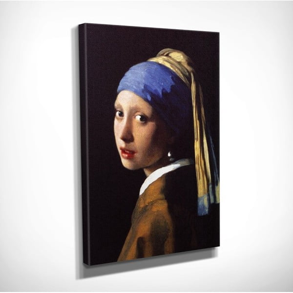 Seinareproduktsioon lõuendil Johannes Vermeer Tüdruk pärliga, 30 x 40 cm Johannes Vermeer - The Girl with Pearl - Wallity-image-3