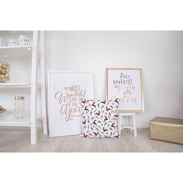 Jõulupadi puuvillase kattega Deer, 45 x 45 cm They are Flying - Butter Kings-image-1