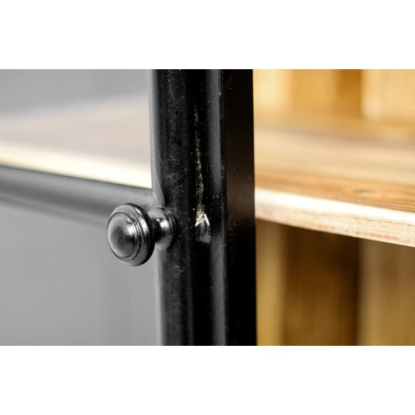 Must akaatsia täispuidust vitriinkapp 170x90 cm Kingston - HSM collection-image-1