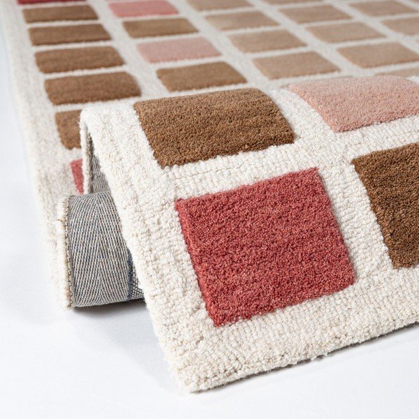 Roosa käsitsi kootud villane vaip 160x230 cm Renga Wool - Flair Rugs-image-4