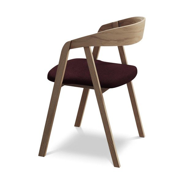 Burgundia värvi täispuidust söögitool Erika - Makamii-image-3