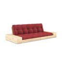 Punane velvetist diivanvoodi 244 cm Base - Karup Design