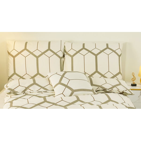 Kreemjas mikro-satiinist üheinimesevoodipesu 140x200 cm 6 tk komplektis Carter - My House-image-1