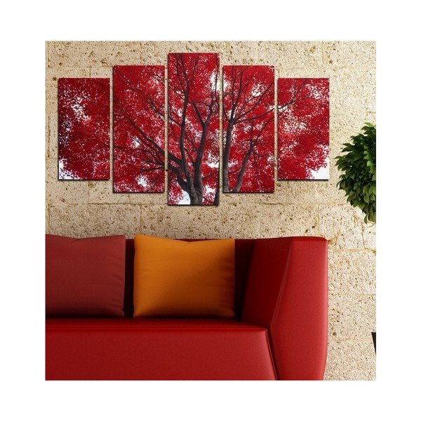 Mitmeosaline maal Punane kirg, 102 x 60 cm - 3D Art-image-1