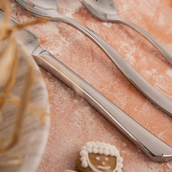 24-osaline hõbedane roostevabast terasest söögiriistade komplekt Shape - Orion-image-2