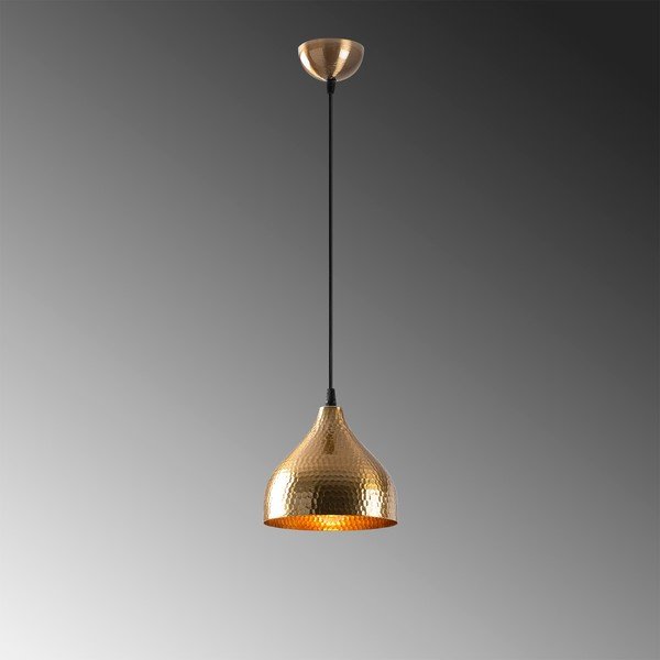 Kuldne rippvalgusti metallist varjuga ø 18 cm Tattoo - Opviq lights-image-3