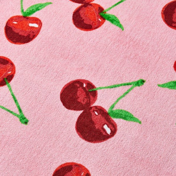 Roosa puuvillane rätik 78x200 cm Cherries - Catherine Lansfield-image-3