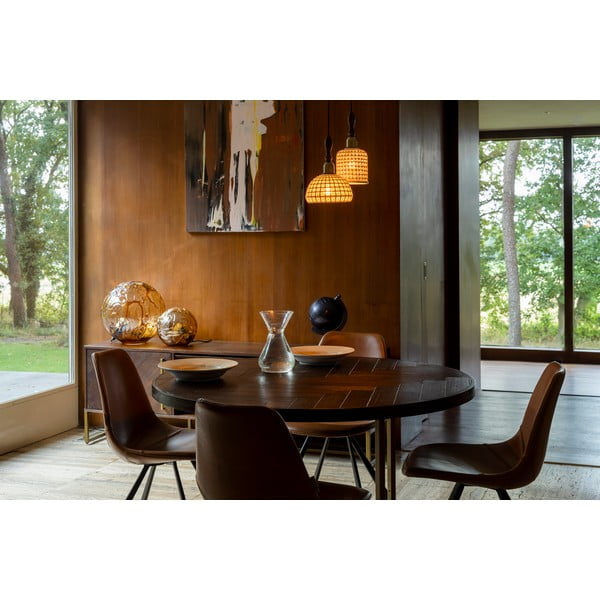 Ümmargune söögilaud akaatsia dekooriga ø 120 cm Class - Dutchbone-image-4