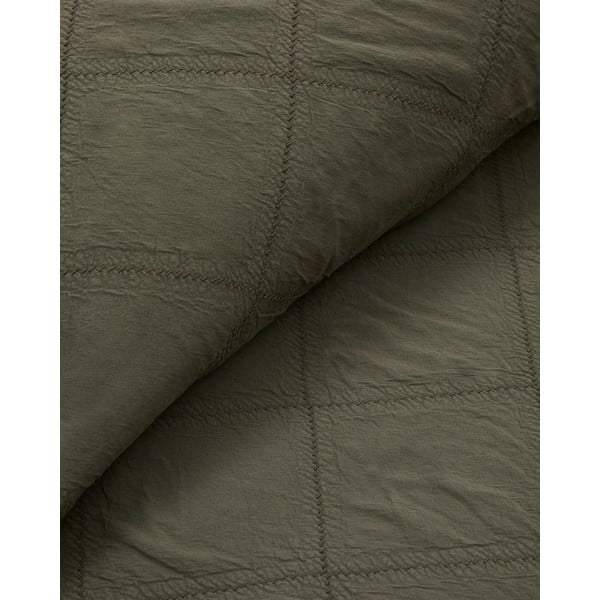 Roheline puuvillane tepitud voodikate 180x260 cm Serla - Kave Home-image-3