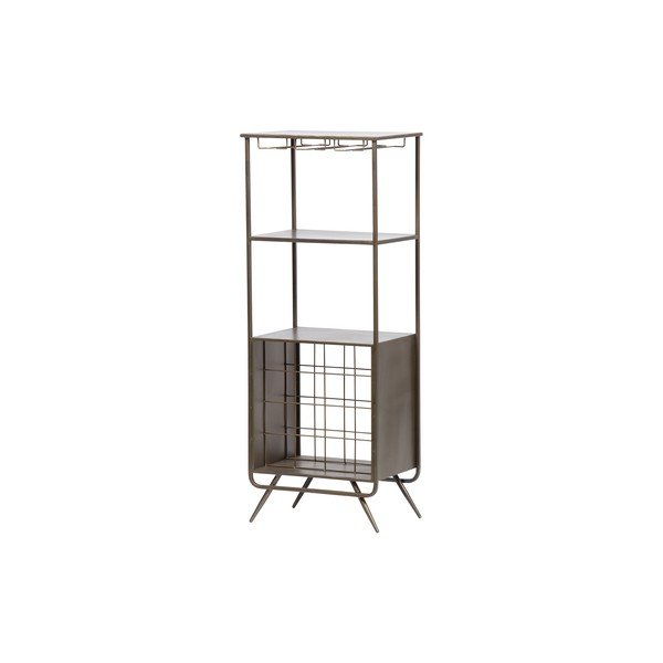 Metallist veinihoidik messingist 16 pudelile, 46x118 cm Vadim - WOOOD-image-1