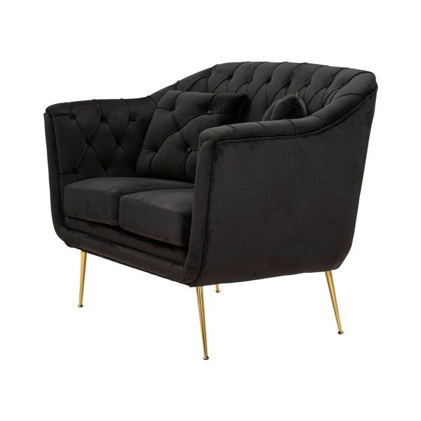 Must sametist diivan 130 cm Budapest - Mauro Ferretti-image-3