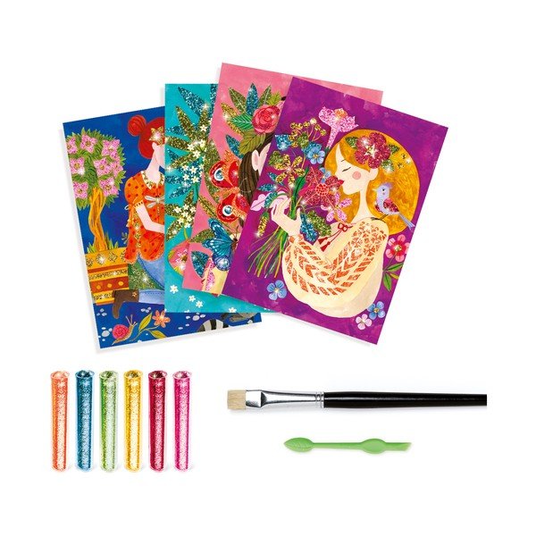 Lillede tüdrukute kunsti komplekt - Djeco-image-1