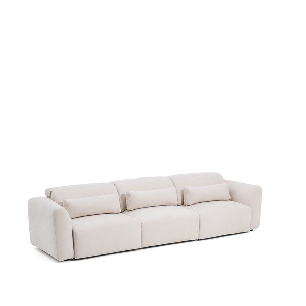 Beež šenillist diivanvoodi 335 cm Lares - Kave Home-image-3