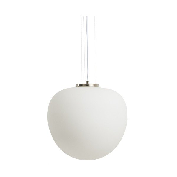 Valge ripplamp klaasist varjuga, ø 40 cm Ardali - Kave Home