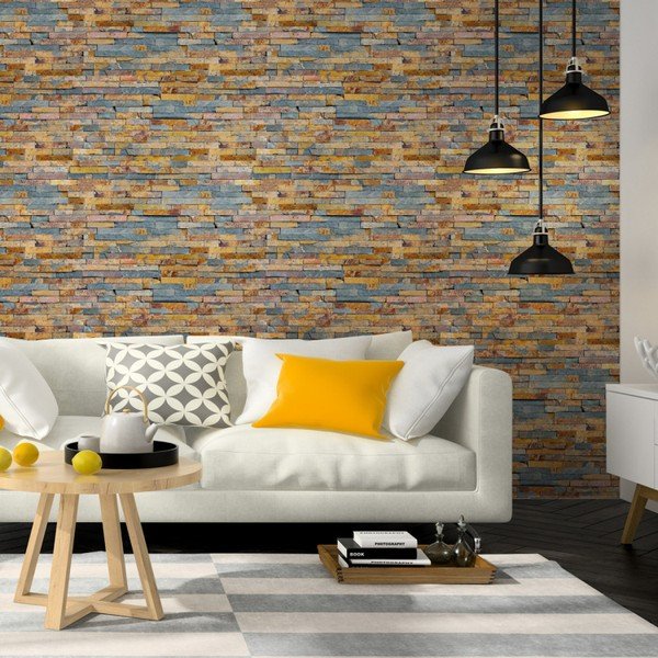 Nástěnná samolepka Ambiance Recycled Natural Wood, 40 x 40 cm-image-3
