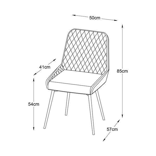 Sinine sametist söögitool Milton - Unique Furniture-image-4