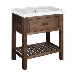 Pruun kuuse täispuidust ilma valamuta üksus  76x83 cm Brand – Sapho