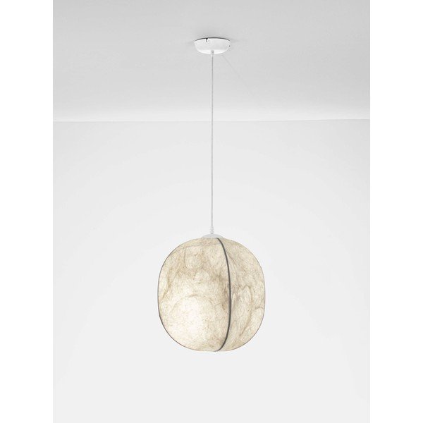 Valge metallist ripplamp tekstiilist varjuga, ø 42 cm Pierida - Nova Luce-image-4
