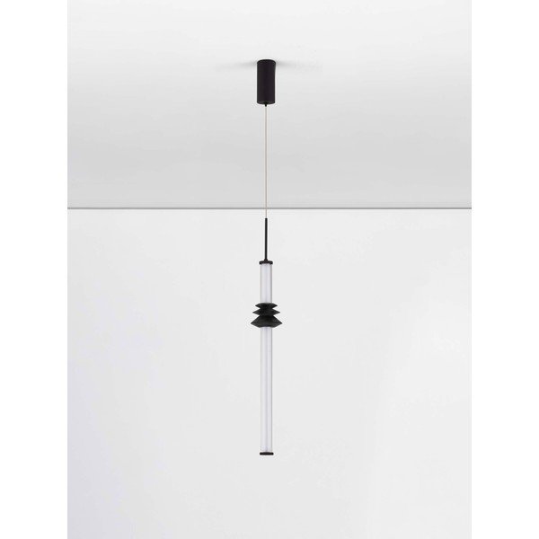 Mattmust keraamiline hämardatav LED-rippvalgusti akrüülklaasist varjuga, ø 8 cm Stalactite - Nova Luce-image-4