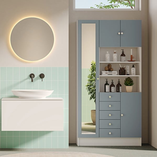 Hall-valge vannitoakapp 90x182 cm Combi - TemaHome-image-1