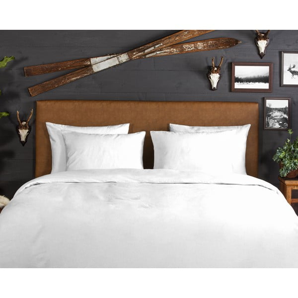 Valge flanell voodipesu kaheinimesevoodile 240x220 cm - Good Morning-image-2