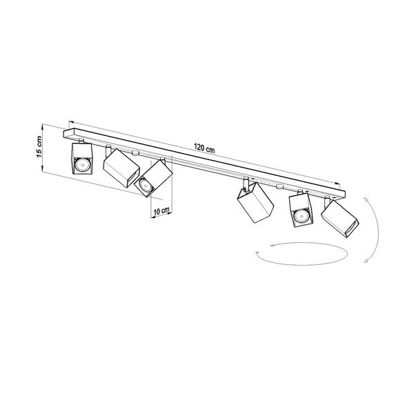 Must laevalgusti 6L Toscana - Sollux-image-3