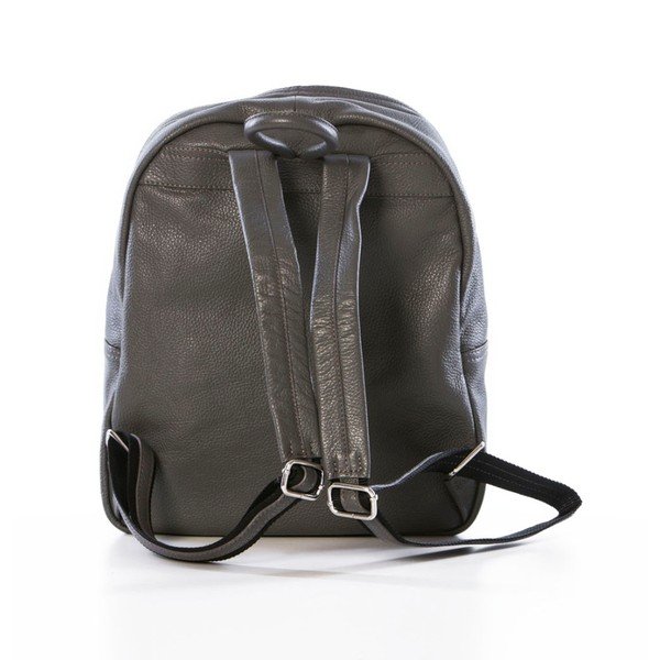 Šedý batoh z pravé kůže Federica Bassi Sio-image-2