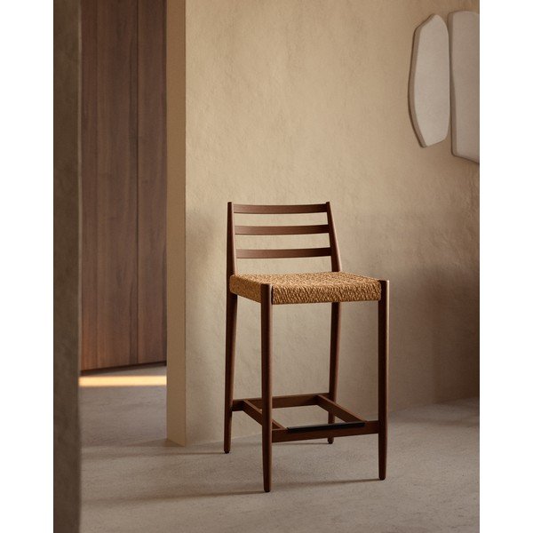 Pruun tammepuidust baaritool (istme kõrgus 65 cm) Analy - Kave Home-image-1