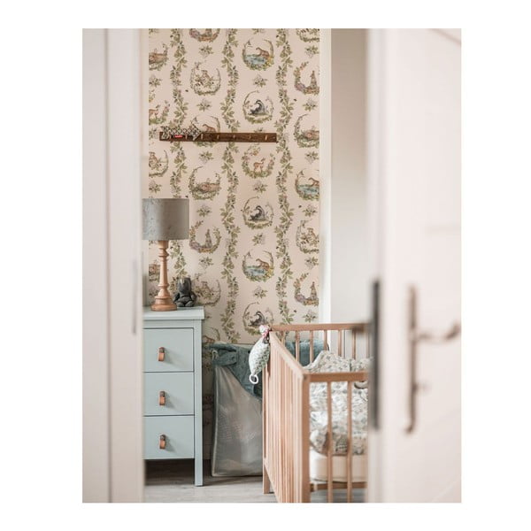 Laste pabertapeet 100 cm x 280 cm Animals in the Circles – Dekornik-image-1