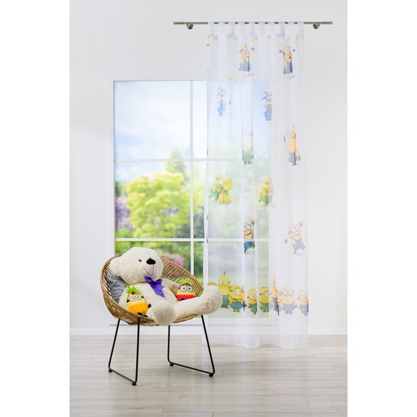 Valge lastekardin 140x245 cm Minions – Mendola Fabrics-image-1