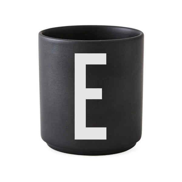 Must portselanist kruus tähestik E, 250 ml A-Z - Design Letters