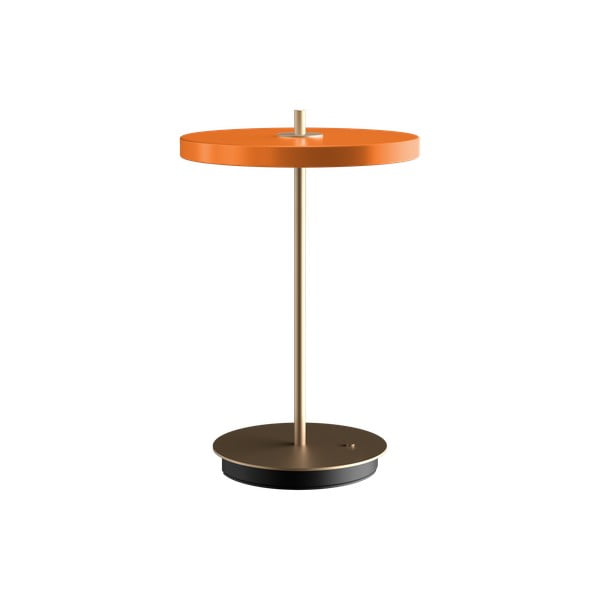 Oranž dimmerdatav LED lauavalgusti metallist lambivarjuga (kõrgus 31 cm) Asteria Move - UMAGE