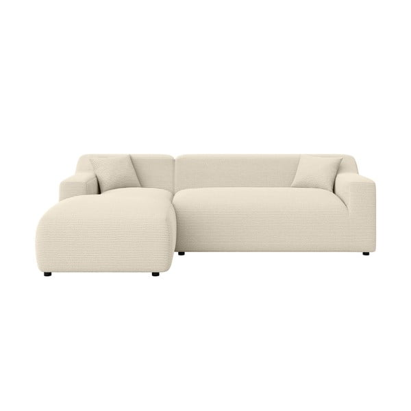 Beež-kreem  velvetist nurgadiivan (vasak nurk) Martin - Ropez