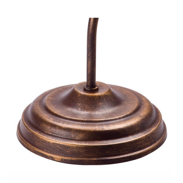 Valge-pruun lauavalgusti klaasist varjuga (kõrgus 39 cm) Retro Ii - LAMKUR-image-4