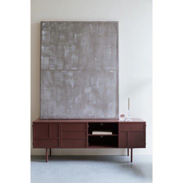Punane metallist telekaalus 160x58x36 cm Davis - White Label-image-1