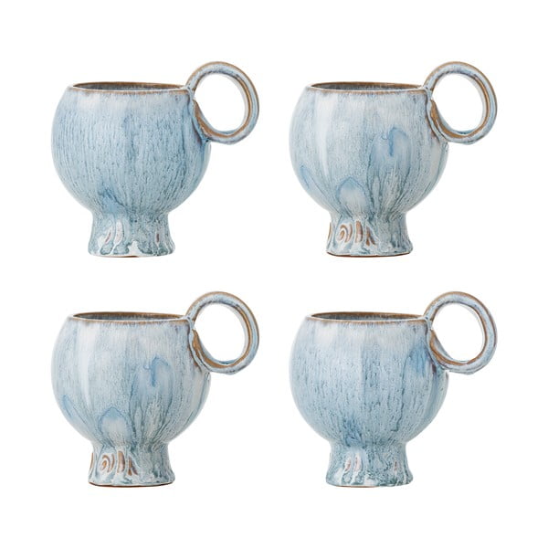 Helesinised kivikeraamikast cappuccino tassid 4tk komplektis 250 ml Avonlea - Bloomingville
