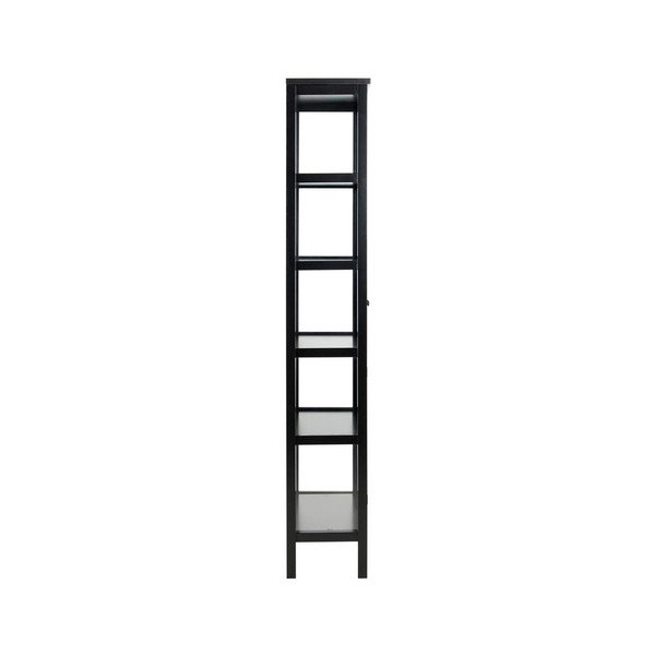 Černá vitrína Actona Eton, výška 210 cm-image-4