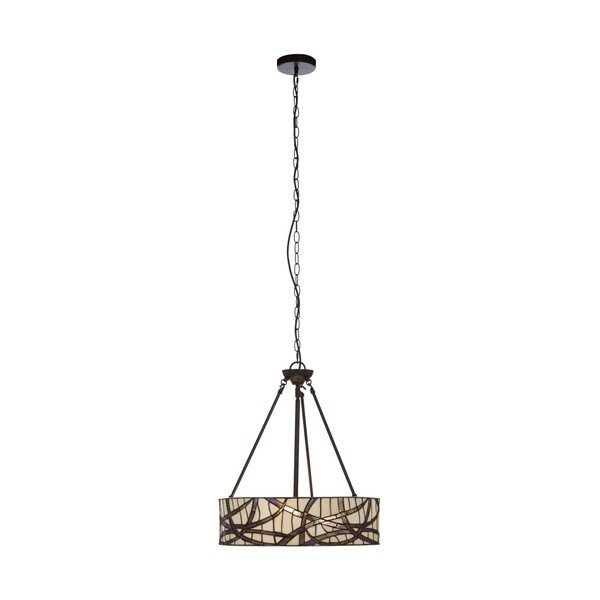 Metallist ripplamp klaasist varjuga, ø 46 cm Waldorf - Premier Housewares