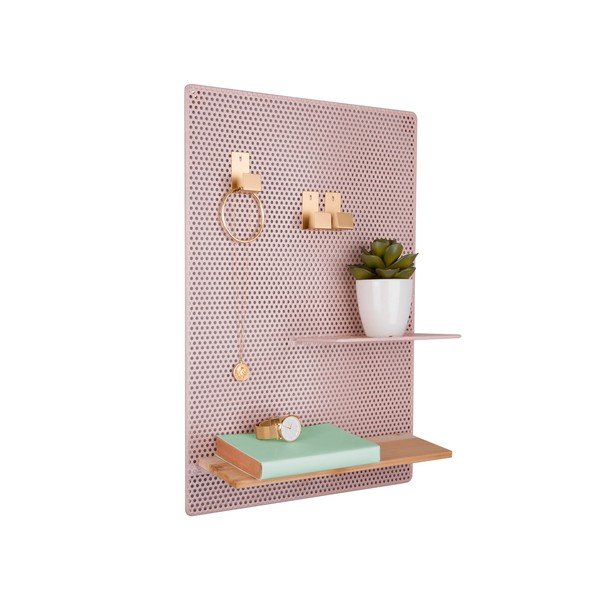 Heleroosa metallist teadetetahvel , 34,5 x 52,5 cm Perky - PT LIVING-image-3