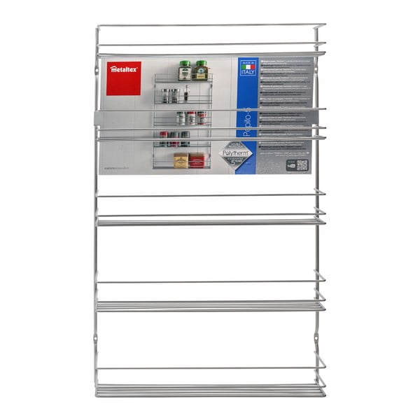 Seinale kinnitatav terasest maitseainete riiul Pepito – Metaltex-image-2