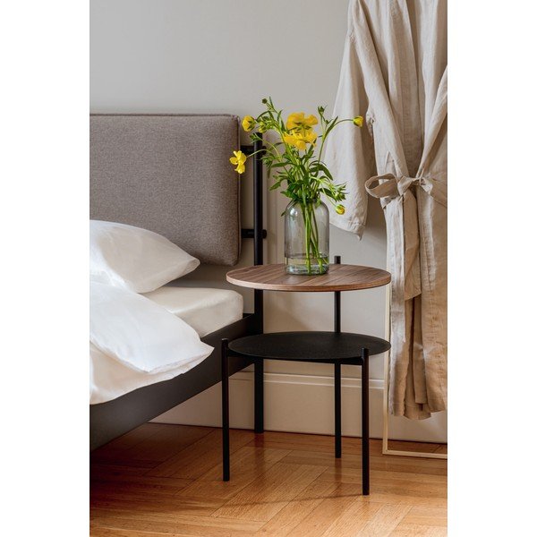 Must/tume naturaalne öökapp pähklipuidust pealispinnaga Tu - noo.ma-image-4