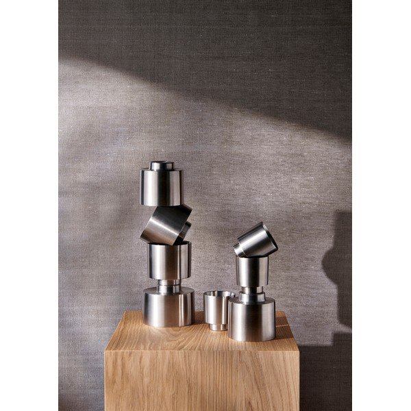 2 hõbedast espresso/topeltseinaga roostevabast terasest tassi komplekt Makoto Steel - Blomus-image-2
